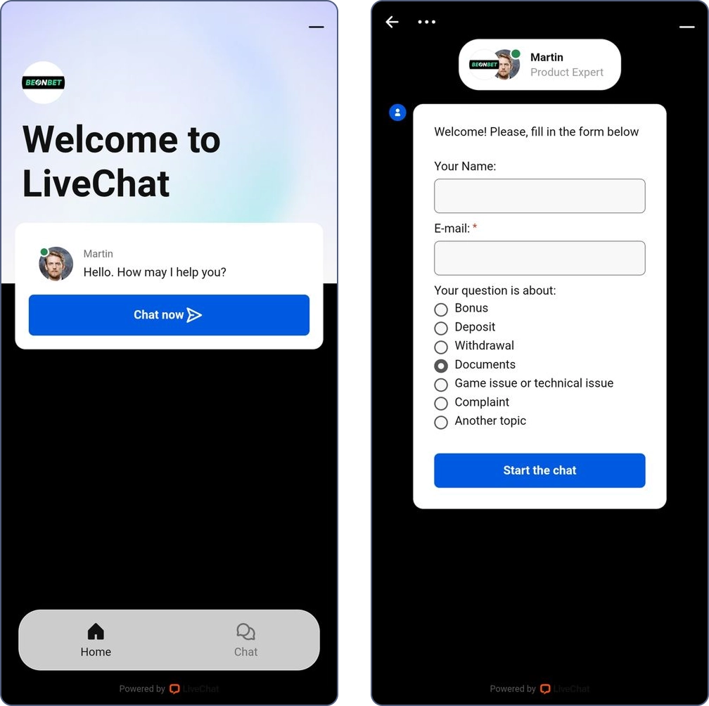 Online-Chat im BeonBet Casino