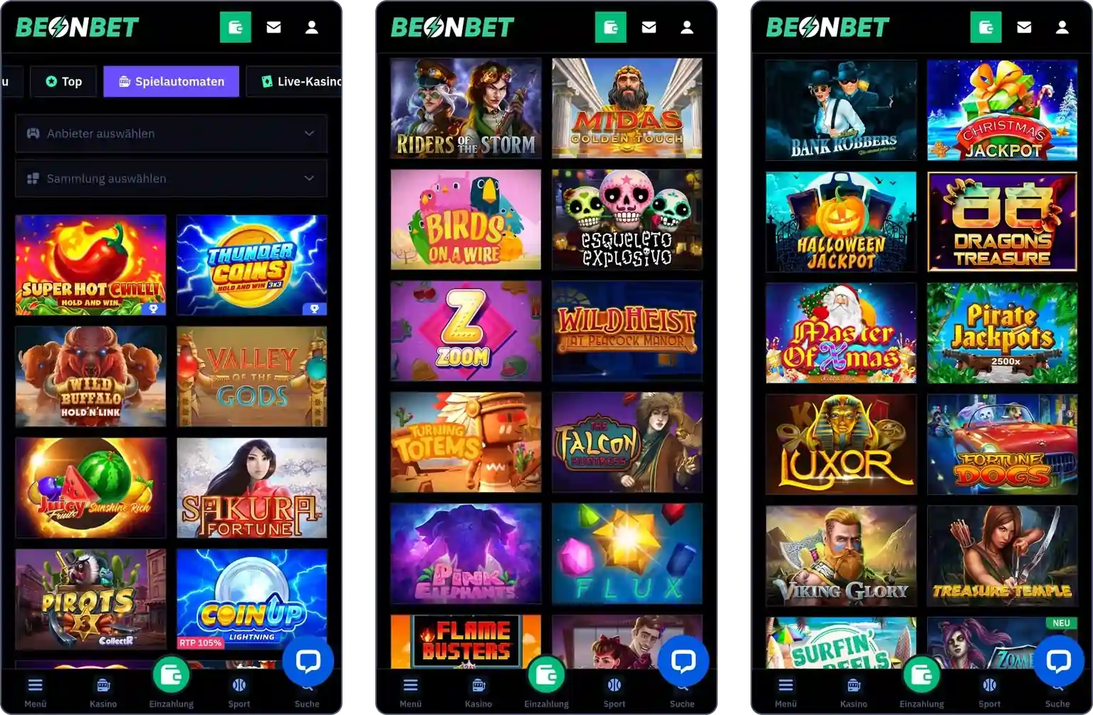 Geldspielautomaten im BeonBet Casino