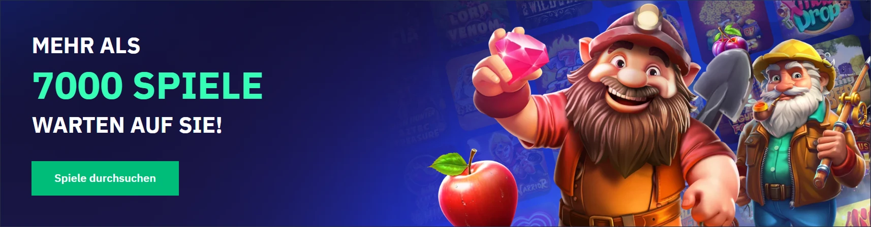 Spielekatalog mit über 7000 Spielen im BeonBet Casino