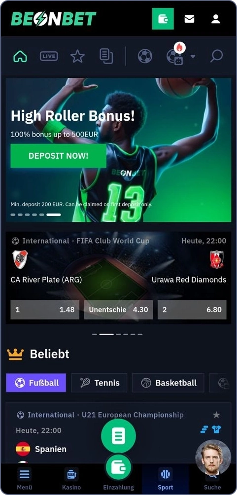 Sportwetten bei Beonbet Casino